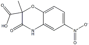 2-METHYL-6-NITRO-3-OXO-3,4-DIHYDRO-2H-1,4-BENZOXAZINE-2-CARBOXYLIC ACID 结构式