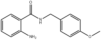 2-氨基-N-(4-甲氧基苄基)苯甲酰胺 结构式