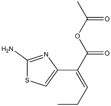 2-(2-AMINOTHIAZOLE-4-YL)-2-PENTENOYL ACETIC ACID 结构式