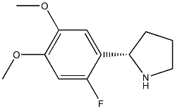1-((2S)Pyrrolidin-2-yl)-2-fluoro-4,5-dimethoxybenzene 结构式