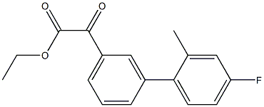 ETHYL 3-(4-FLUORO-2-METHYLPHENYL)BENZOYLFORMATE 结构式