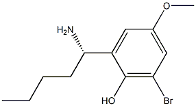 2-((1S)-1-AMINOPENTYL)-6-BROMO-4-METHOXYPHENOL 结构式