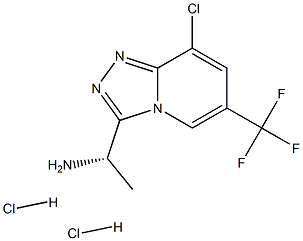 (1S)-1-[8-CHLORO-6-(TRIFLUOROMETHYL)[1,2,4]TRIAZOLO[4,3-A]PYRIDIN-3-YL]ETHANAMINE DIHYDROCHLORIDE 结构式