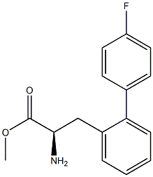 METHYL (2R)-2-AMINO-3-[2-(4-FLUOROPHENYL)PHENYL]PROPANOATE 结构式