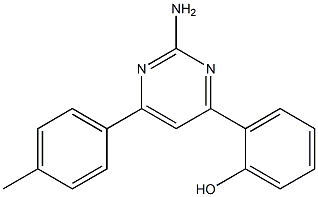 2-(2-Amino-6-p-tolylpyrimidin-4-yl)phenol 结构式