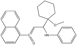 3-(1-METHOXY-CYCLOHEXYL)-1-NAPHTHALEN-1-YL-3-PHENYLAMINO-PROPENONE 结构式