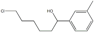 6-CHLORO-1-(3-METHYLPHENYL)-1-HEXANOL 结构式