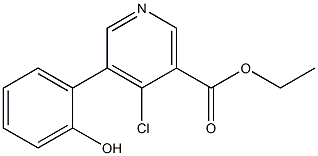 4-CHLORO-5-(2-HYDROXYPHENYL)-NICOTINIC ACID ETHYL ESTER 结构式