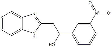 2-(1H-Benzimidazol-2-yl)-1-(3-nitrophenyl)ethanol 结构式