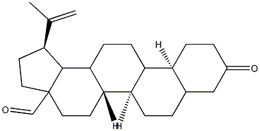 (1R,5AS,5BR,11AS)-1-ISOPROPENYL-9-OXOICOSAHYDRO-3AH-CYCLOPENTA[A]CHRYSENE-3A-CARBALDEHYDE 结构式