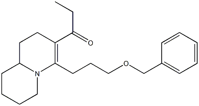 1-[4-(3-BENZYLOXYPROPYL)-1,6,7,8,9,9A-HEXAHYDRO-2H-QUINOLIZIN-3-YL]PROPAN-1-ONE 结构式