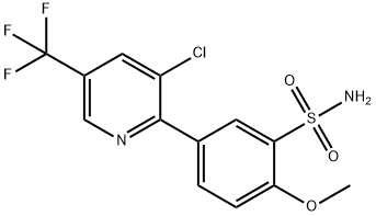 5-[3-CHLORO-5-(TRIFLUOROMETHYL)-2-PYRIDINYL]-2-METHOXYBENZENESULFONAMIDE 结构式