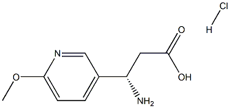 (S)-3-Amino-3-(6-methoxy-3-pyridyl)-propanoic acid hydrochloride 结构式