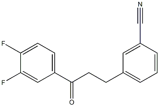 3-(3-CYANOPHENYL)-3',4'-DIFLUOROPROPIOPHENONE 结构式