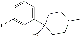 4-(3-FLUOROPHENYL)-4-HYDROXY-1-METHYLPIPERIDINE 结构式