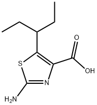 2-AMINO-5-(1-ETHYLPROPYL)-1,3-THIAZOLE-4-CARBOXYLIC ACID 结构式