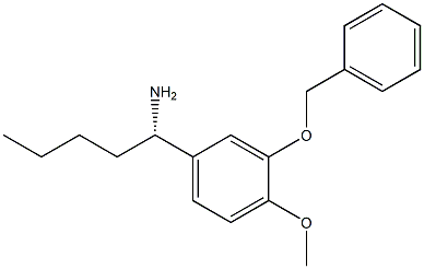 (1S)-1-[4-METHOXY-3-(PHENYLMETHOXY)PHENYL]PENTYLAMINE 结构式