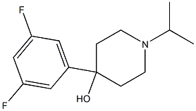 4-(3,5-DIFLUOROPHENYL)-4-HYDROXY-1-ISOPROPYLPIPERIDINE 结构式