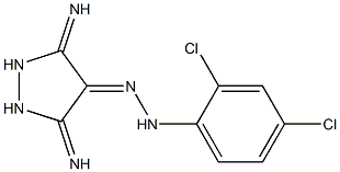 3,5-DIIMINOPYRAZOLIDIN-4-ONE (2,4-DICHLOROPHENYL)HYDRAZONE 结构式