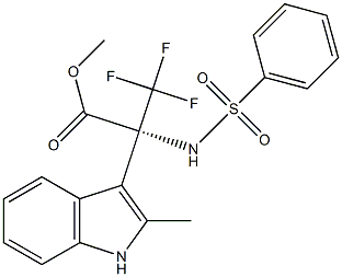 Methyl 3,3,3-trifluoro-2-(2-methyl-1H-indol-3-yl)-N-(phenylsulfonyl)alaninate 结构式