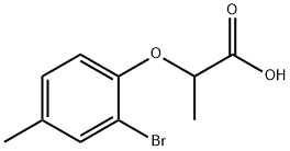 2-(2-溴-4-甲基苯氧基)丙酸 结构式