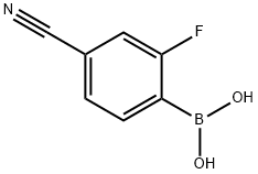 2-氟-4-氰基苯硼酸 结构式