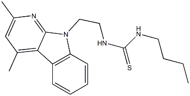 N-BUTYL-N'-[2-(2,4-DIMETHYL-9H-PYRIDO[2,3-B]INDOL-9-YL)ETHYL]THIOUREA 结构式