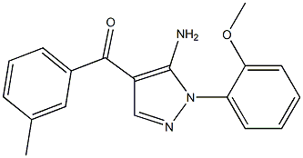 (5-AMINO-1-(2-METHOXYPHENYL)-1H-PYRAZOL-4-YL)(M-TOLYL)METHANONE 结构式