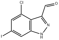4-Chloro-6-iodo-3-(1H)indazole carboxaldehyde 结构式