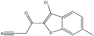 3-(3-CHLORO-6-METHYLBENZO[B]THIOPHEN-2-YL)-3-OXOPROPANENITRILE 结构式