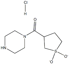 1-[(1,1-DIOXIDOTETRAHYDROTHIEN-3-YL)CARBONYL]PIPERAZINE HYDROCHLORIDE 结构式