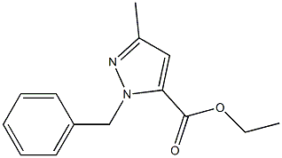 Ethyl 1-benzyl-3-methyl-1H-pyrazole-5-carboxylate 结构式