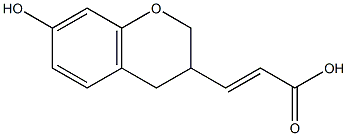 (2E)-3-(7-Hydroxy-3,4-dihydro-2H-chromen-3-yl)acrylic acid 结构式