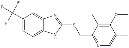 2-[(3,5-DIMETHYL-4-METHOXYPYRIDIN-2-YL)-METHYLTHIO]-5-TRIFLUOROMETHYLBENZIMIDAZOLE 结构式