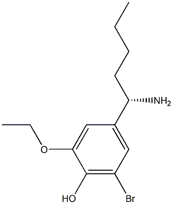 4-((1S)-1-AMINOPENTYL)-6-BROMO-2-ETHOXYPHENOL 结构式