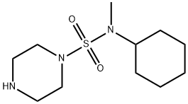 N-CYCLOHEXYL-N-METHYLPIPERAZINE-1-SULFONAMIDE 结构式