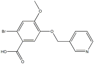 2-BROMO-4-METHOXY-5-(PYRIDIN-3-YLMETHOXY)BENZOIC ACID 结构式