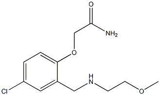 2-(4-Chloro-2-(((2-methoxyethyl)amino)methyl)phenoxy)acetamide 结构式