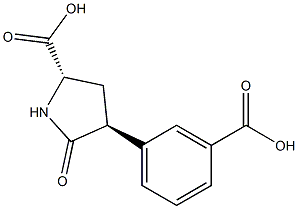 5-OXO-(+/-)-TRANS-4-(3-CARBOXYPHENYL)-PYRROLIDINE-2-CARBOXYLIC ACID 结构式