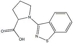 1-(1,2-BENZISOTHIAZOL-3-YL)PYRROLIDINE-2-CARBOXYLIC ACID 结构式