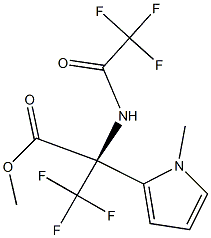 Methyl 3,3,3-trifluoro-2-(1-methyl-1H-pyrrol-2-yl)-N-(trifluoroacetyl)alaninate 结构式