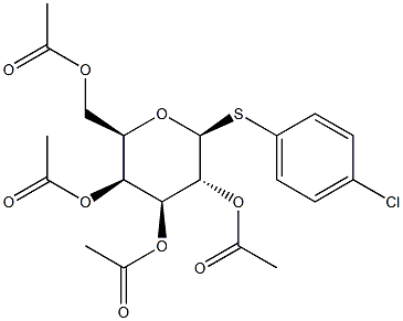 4-CHLOROPHENYL 2,3,4,6-TETRA-O-ACETYL-1-THIO-BETA-D-GALACTOPYRANOSIDE 结构式