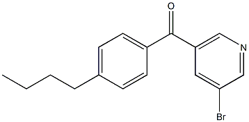 3-Bromo-5-(4-n-butylbenzoyl)pyridine 结构式