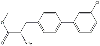 METHYL (2S)-2-AMINO-3-[4-(3-CHLOROPHENYL)PHENYL]PROPANOATE 结构式