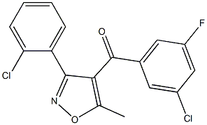 4-(3-CHLORO-5-FLUOROBENZOYL)-3-(2-CHLOROPHENYL)-5-METHYLISOXAZOLE 结构式