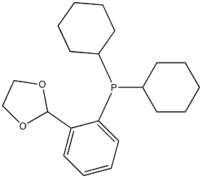 二环己基(2-(1,3-二氧戊环-2-基)苯基)膦 结构式