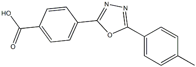 4-[5-(4-METHYLPHENYL)-1,3,4-OXADIAZOL-2-YL]BENZOIC ACID 结构式