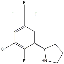 (2S)-2-[3-CHLORO-2-FLUORO-5-(TRIFLUOROMETHYL)PHENYL]PYRROLIDINE 结构式