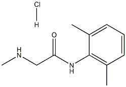 N-(2,6-DIMETHYLPHENYL)-2-(METHYLAMINO)ACETAMIDE HYDROCHLORIDE 结构式