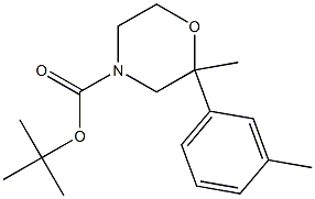 2-甲基-2-(间甲苯基)吗啉-4-羧酸丁酯 结构式